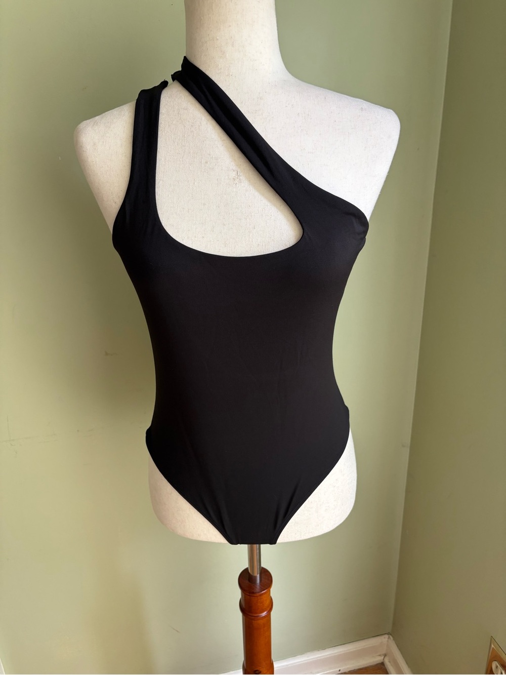 Dynamite Asymmetrical Bodysuit. Black size M. Great shape; beautiful piece